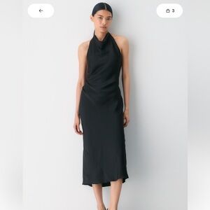 Aritzia Audience Satin Halter Dress
